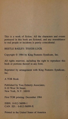 Mort Walker: Beetle Bailey (Paperback, 1984, Tor Books, Tom Doherty Associates)